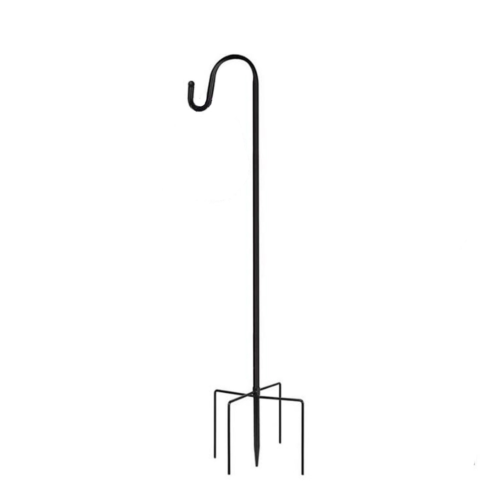 Hooks & Rails Wrought Iron Garden Lamp Hook, Rust Proof Ground Rod