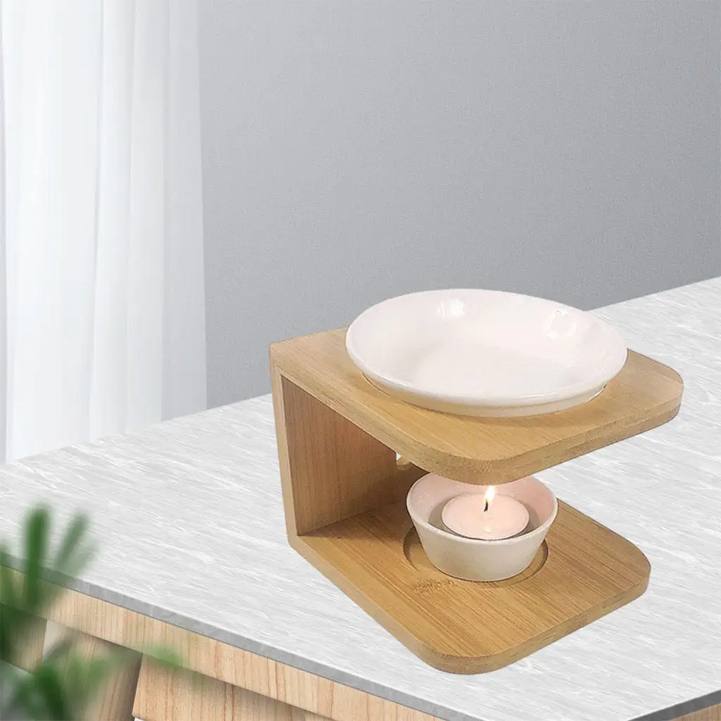 Ceramic Tealight Holder Oil Burner Oil Incense Aroma Diffuser Furnace Home Living Room Spa Yoga Decor Ornaments