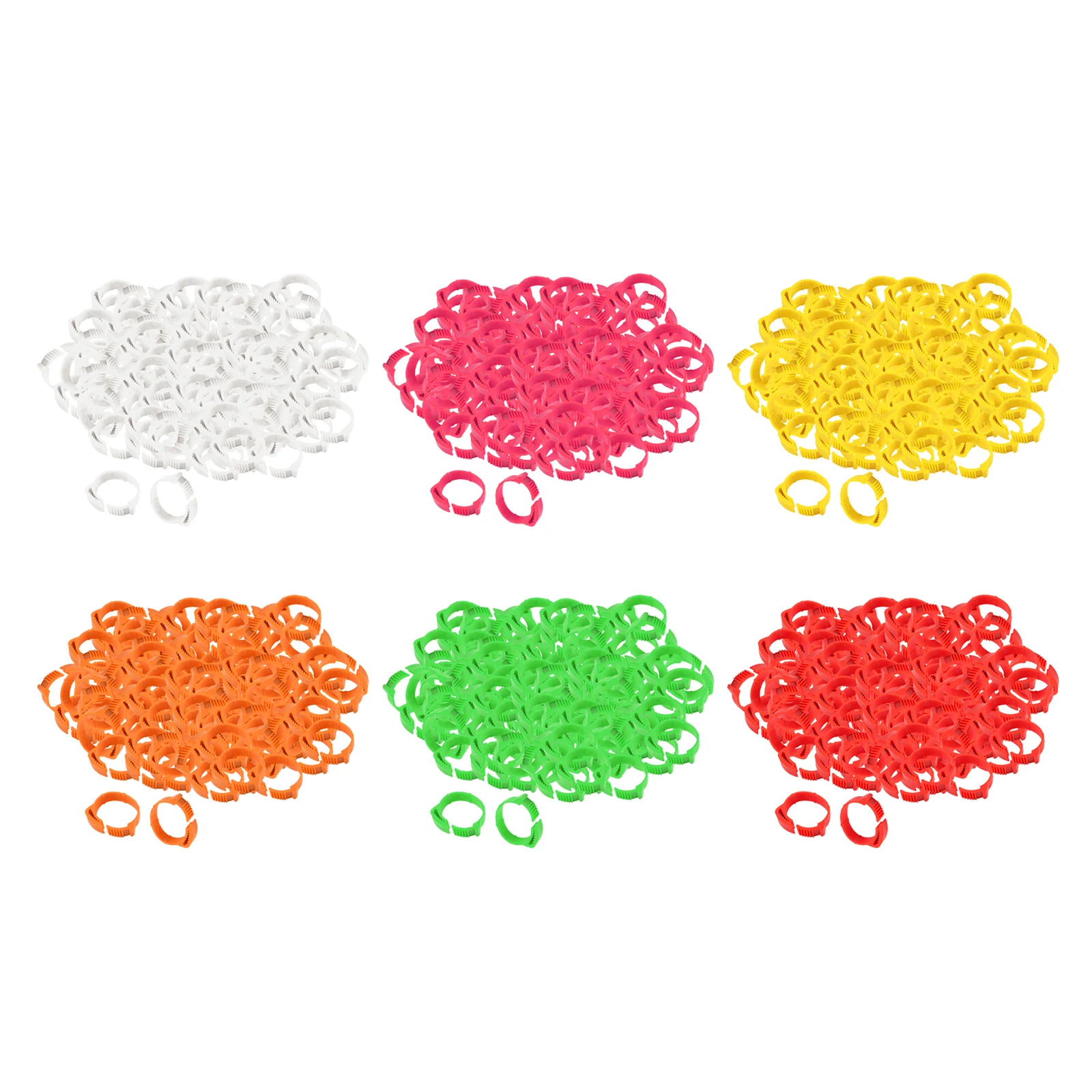 100pcs Chicken Leg Rings 001-100 Chicks Leg Band Clip Identification Bands