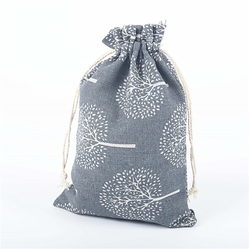 10pc niedlichen Druck wieder verwendbare Baumwolle Linie Tasche Kordel zug Beutel Süßigkeiten Gunst Halter Schmuck Party Geschenke Tasche 10x14cm/13x18cm 29 Farben – Detail 3