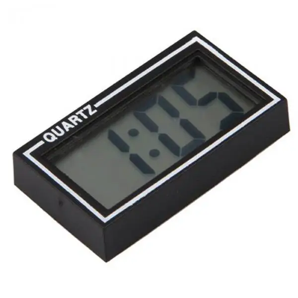 Digital LCD Clock Calendar Date Time + Double Sided Adhesive Tape for Office