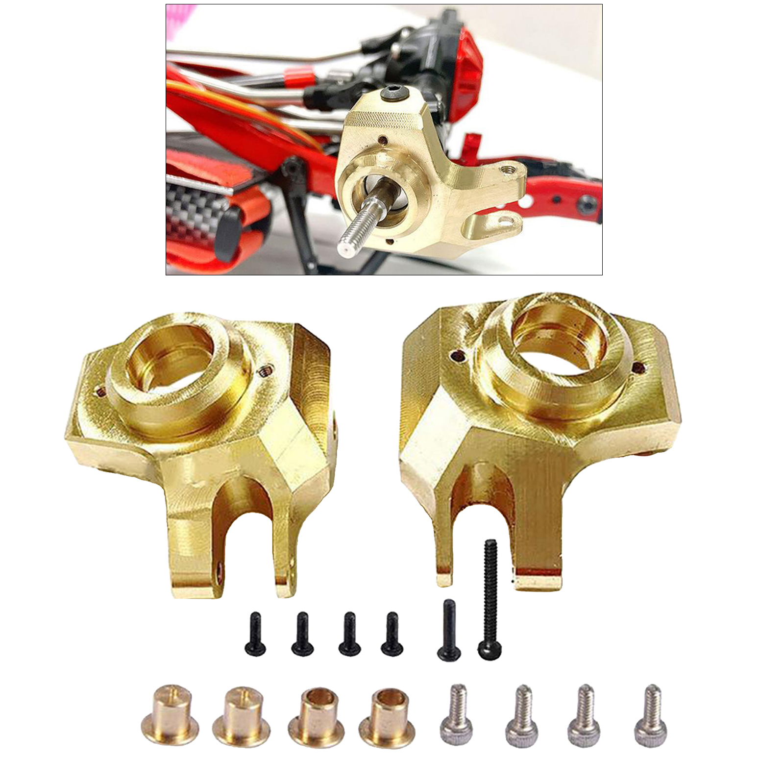 RC Car Metal Rocket Front Hub Carrier Rocket RC Parts for SCX10 II 90046 RC Crawler Car Accessories Set
