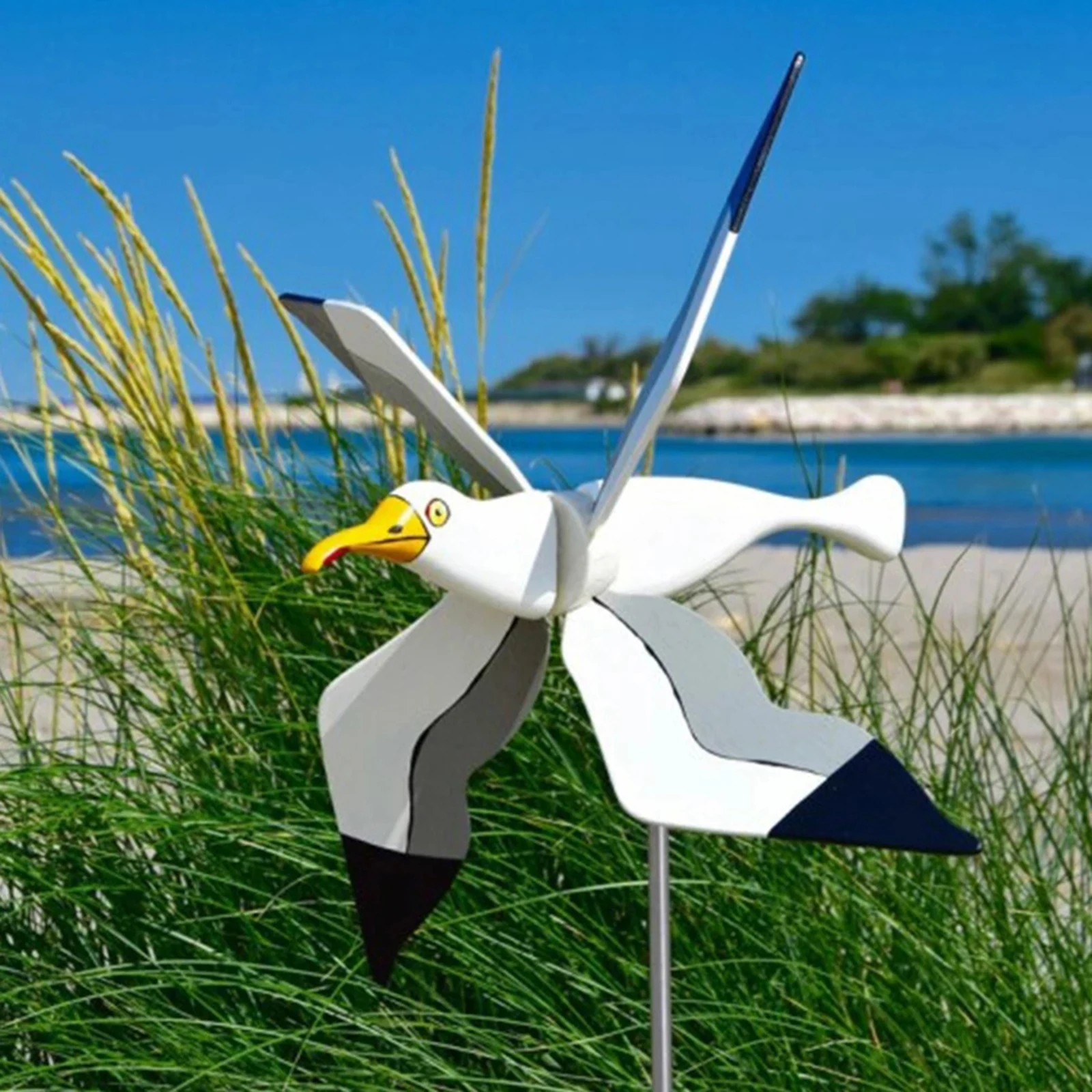Funny Whirligig  Series Windmill Ornaments Seagull Windmill Holiday Gift Garden Decoration