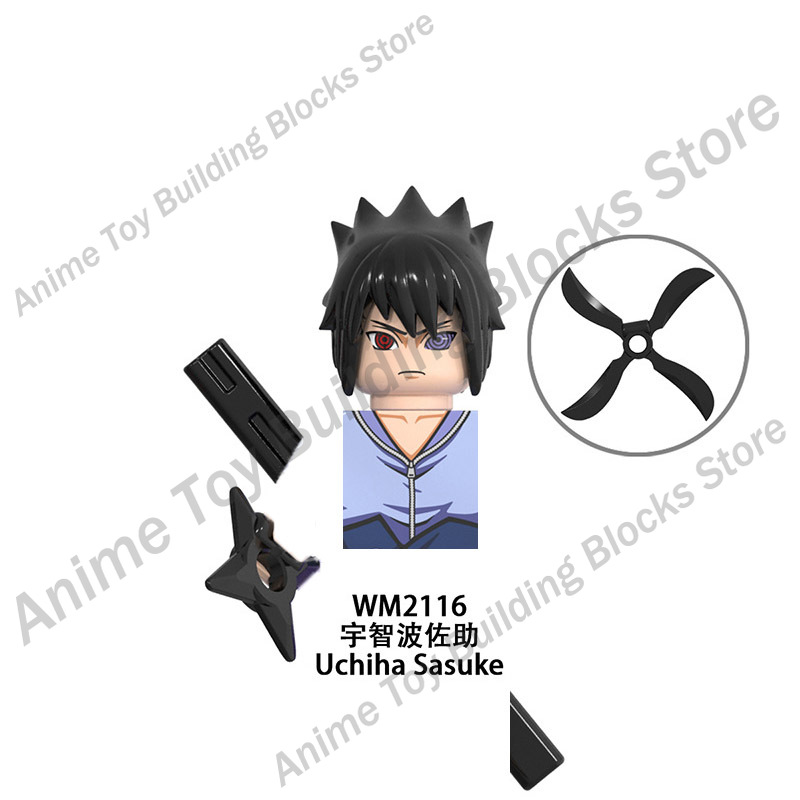 WM6109 Naruto building blocks Bricks assembly Kakashi Sasuke Uchiha Madara Anime Mini Action Figures Heads Toys kids Gifts