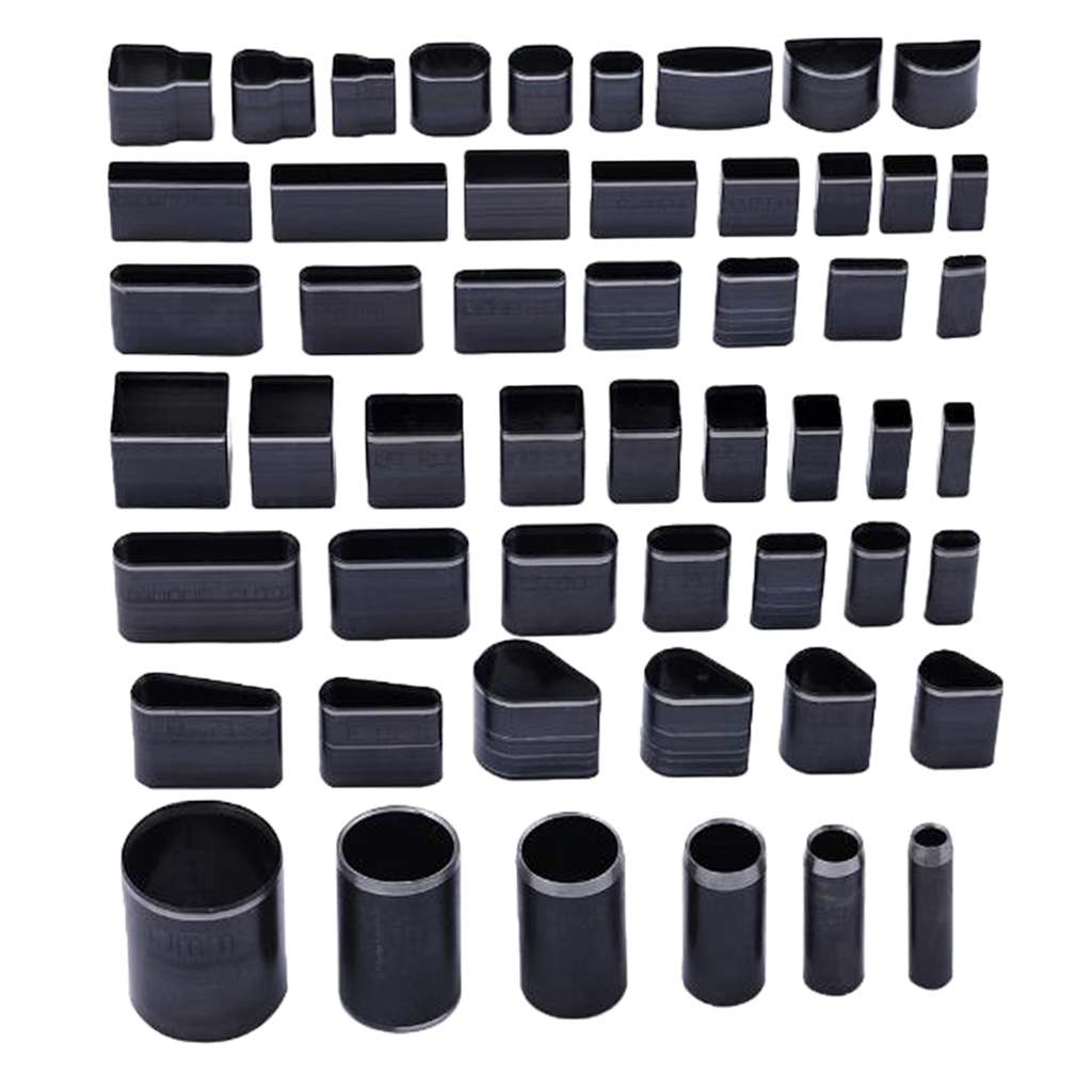 52 Shape One Hole Hollow Punch Cutter Set Leather Craft Tool with Case