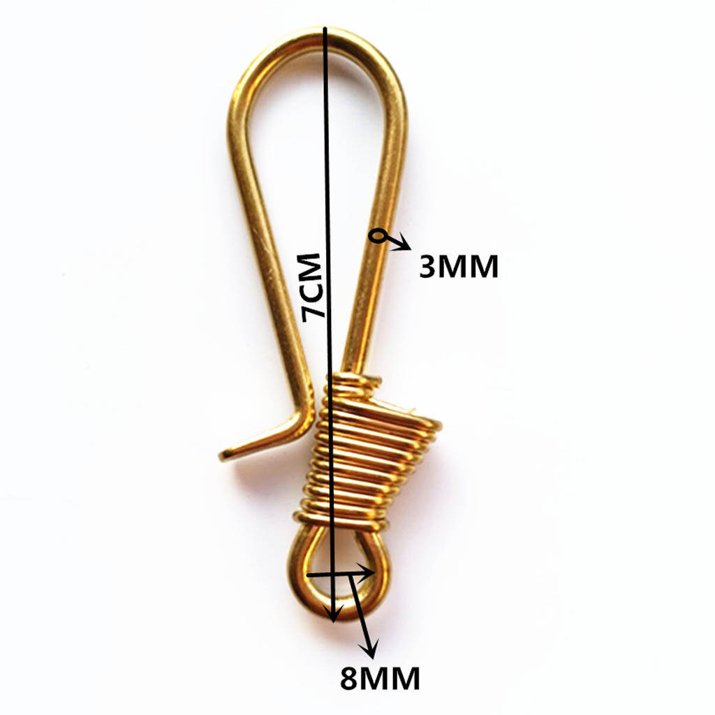 Poratble Small Brass Clip Hook Wallet Backpack Belt Keychain DIY Accessories - Lightweight & Durable