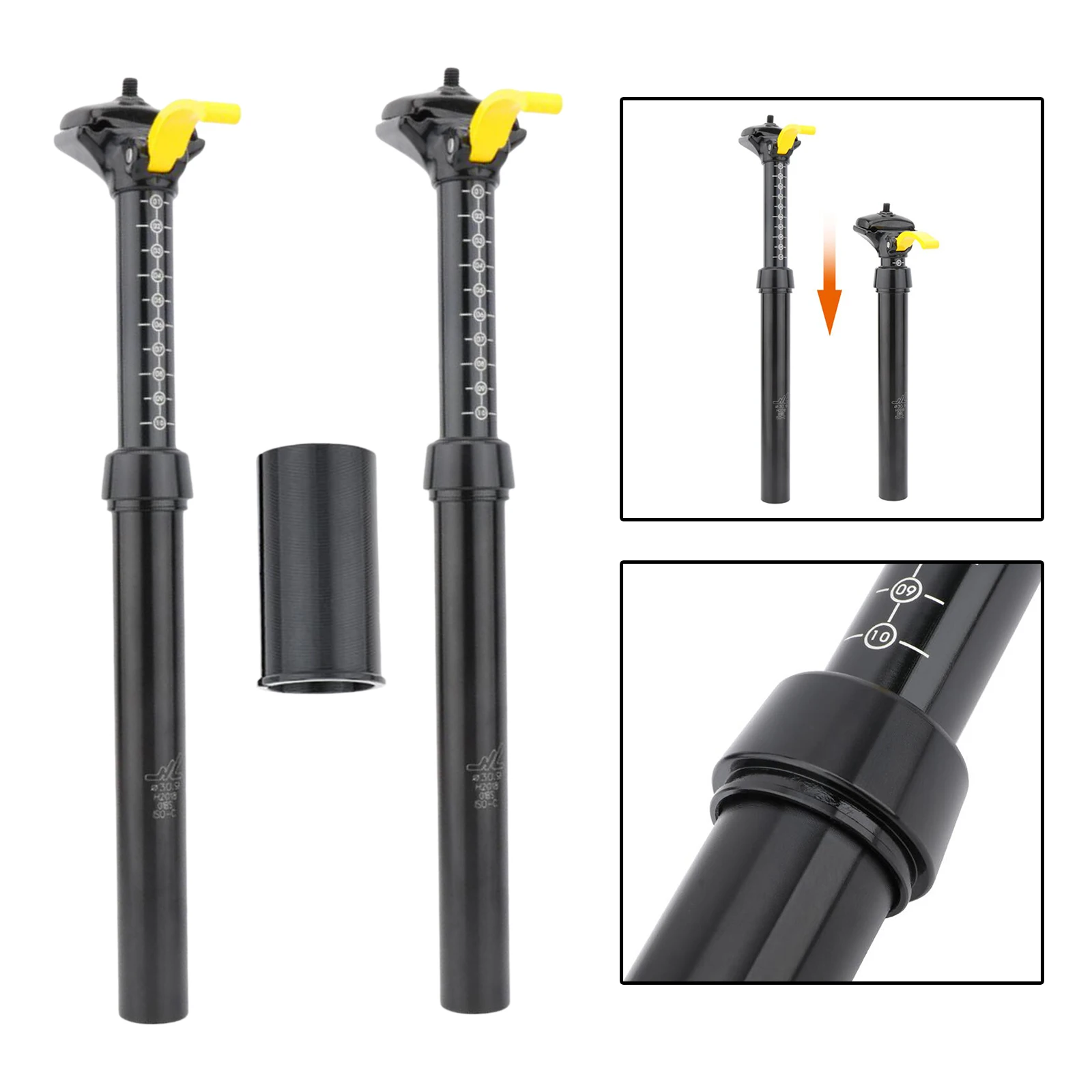 Ultralight Bike Adjustable Seatpost Road Mountain Bicycle High Strength 30.9mm/31.6mm Seat Post MTB City Bike Replacement Parts