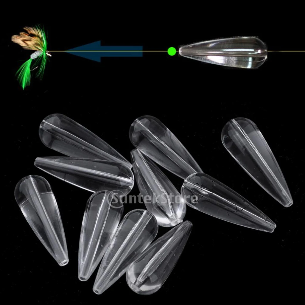 10x Sinking  Bombarda Fishing Float for Casting Lures Sequins Flies