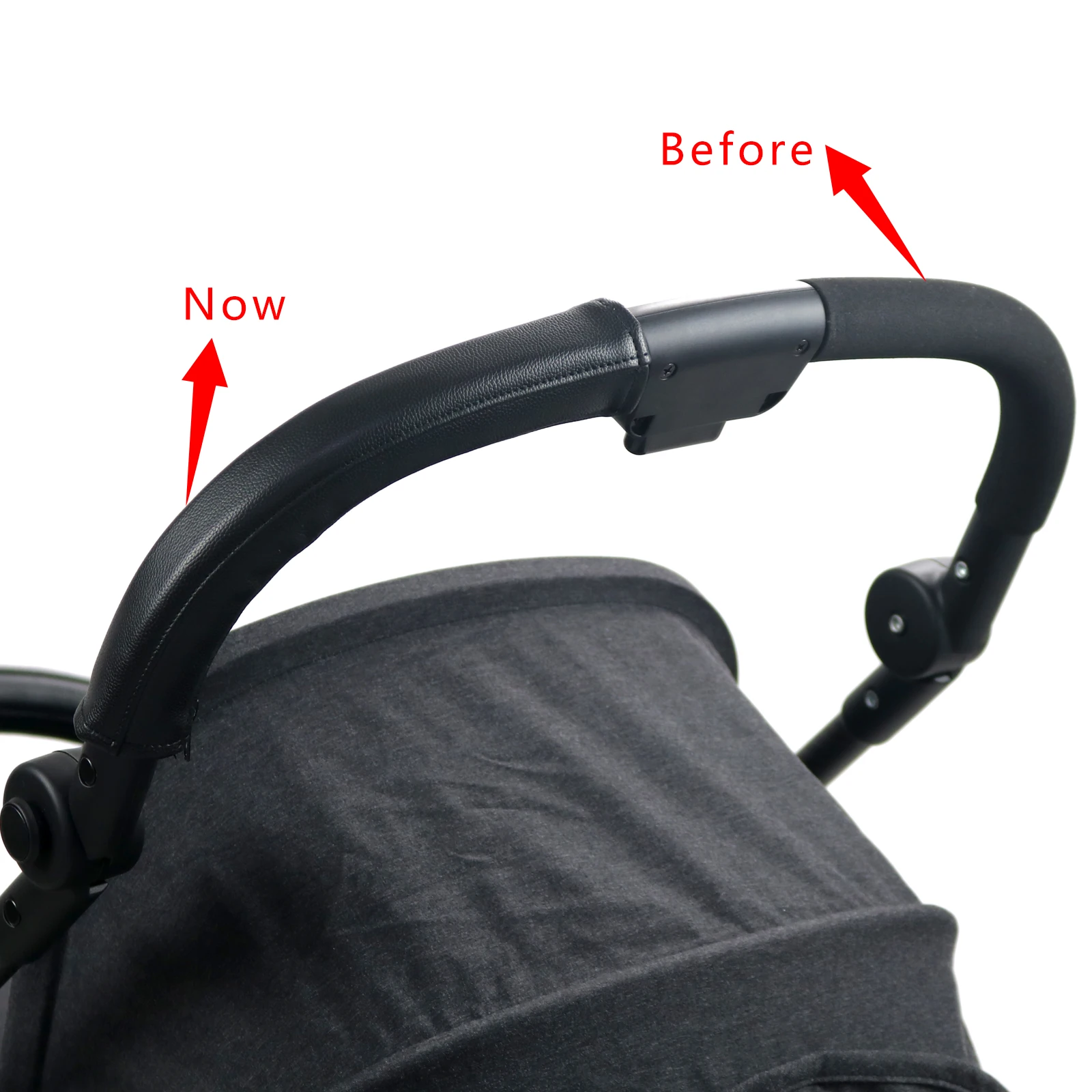baby stroller accessories bassinet Handle Covers For Cybex Eezy S Twist (+) 2 / Eezy S 2 Stroller Pram Leather Sleeve Protective Cases Covers Stroller Accessories baby stroller accessories and scooter hybrid	