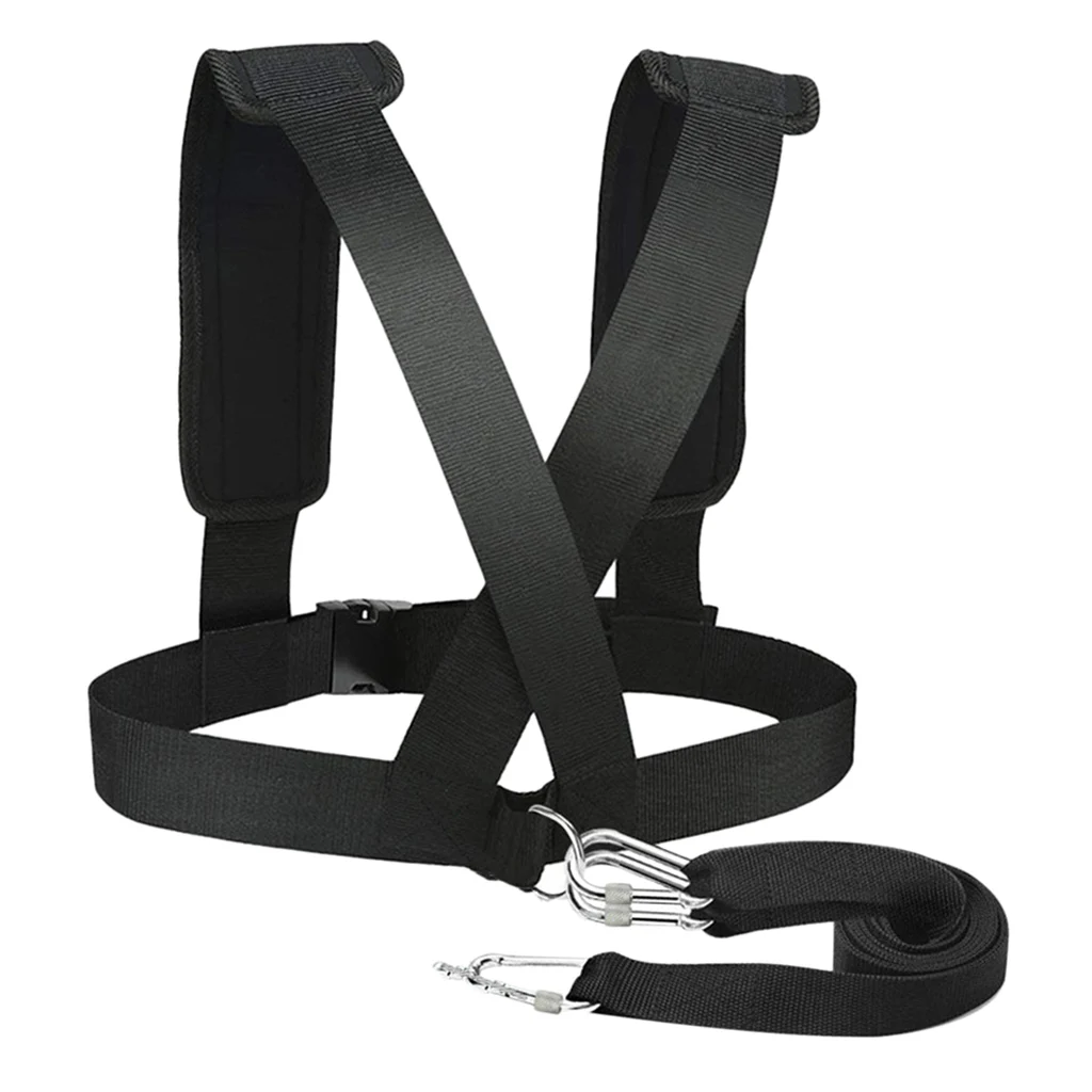 Sled Harness Bodybuilding Vest Bodybuilding Strap Adjustable Strap with Hook