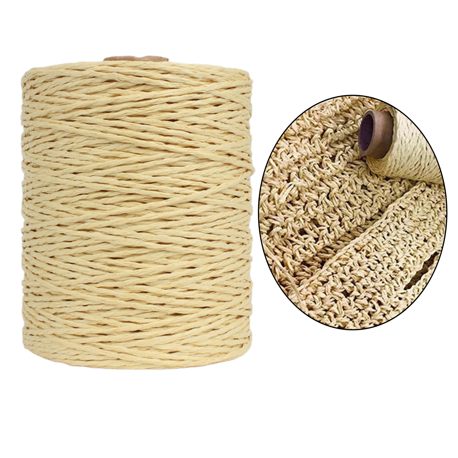 Raffia Paper Yarn Roll Natural Eco-friendly Twine String Gift Wrapping Bouquets Decoration Weaving Thread