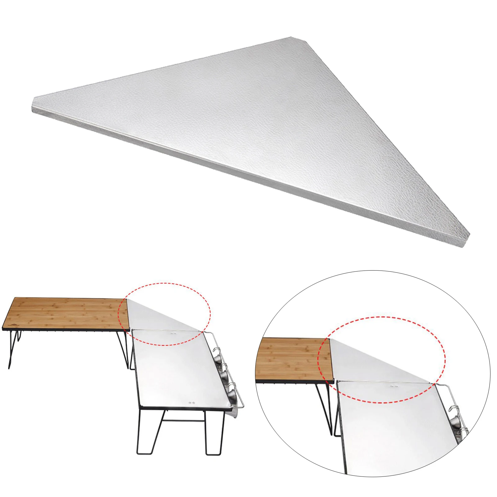 Stainless Steel Pattern Triangle Roof Panel Multi-purpose Table Accessories Auxiliary Tray Support