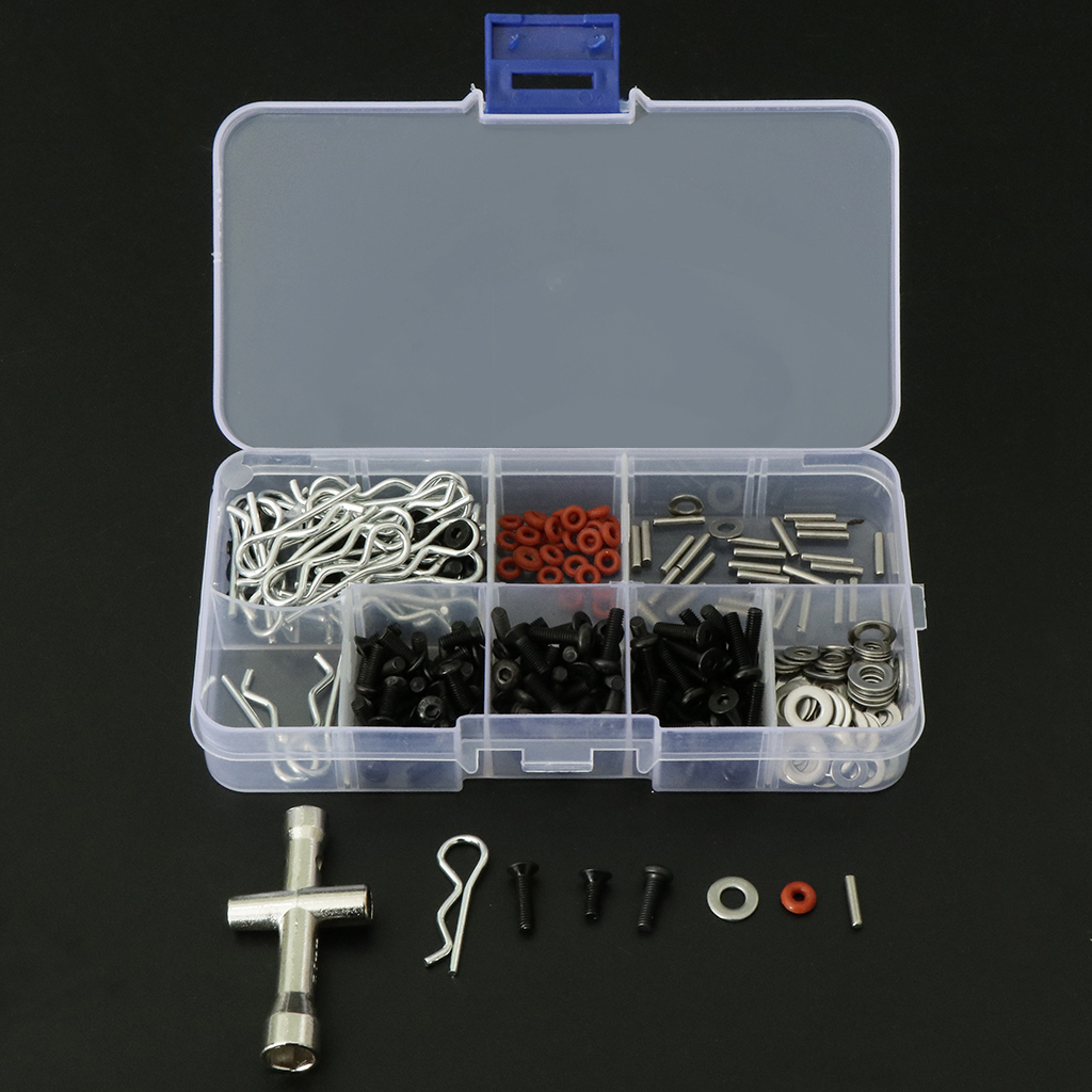 270 in One Set Screws Box Repair Tool Kit for 1/10 HSP RC Car DIY Kits, Comes in A Durable Case