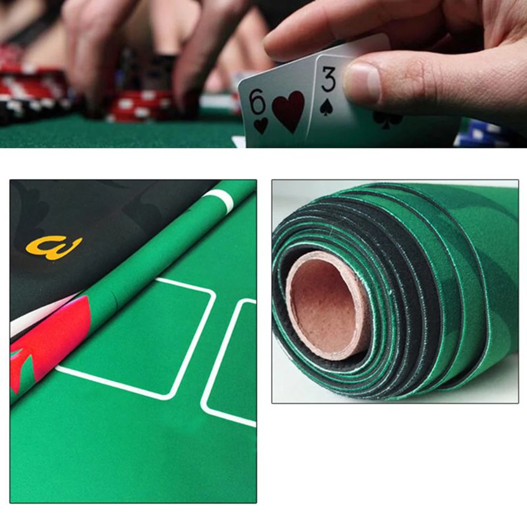 47x24`` Poker Table Layout Professional Tabletop Mat Casino Craps Felt Cover Card Game Tabletop Table Cloth Accessories