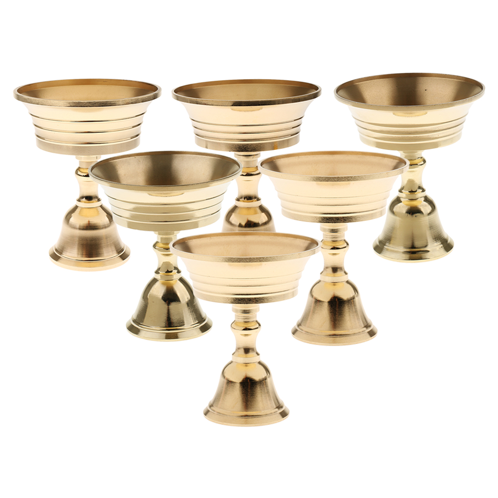 Ghee Lamp Holder Candle Holder Tibetan Brass Butter Oil Lamp Home Ornament 5-11cm