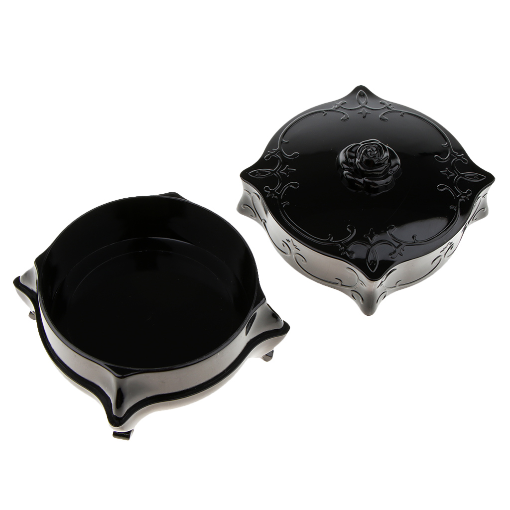 Magideal Loose Face Powder Container Make Up Antique Vanity Box