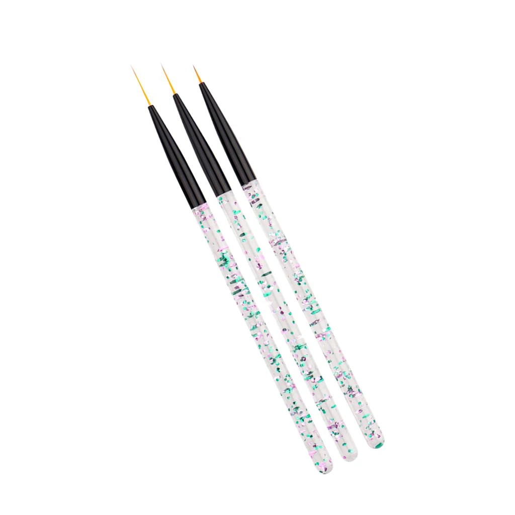 3Pieces Anti-slip Nail Art Design Dotting Painting Drawing Polish Brush Pens
