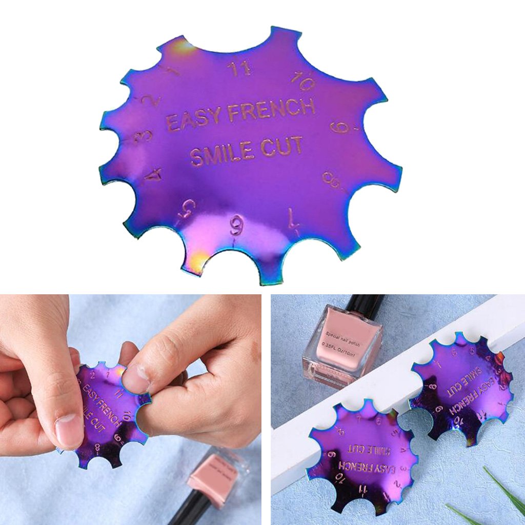 Stencil Simple French Line Edge Nail Trimmer Manicure Nail Art Design Plate