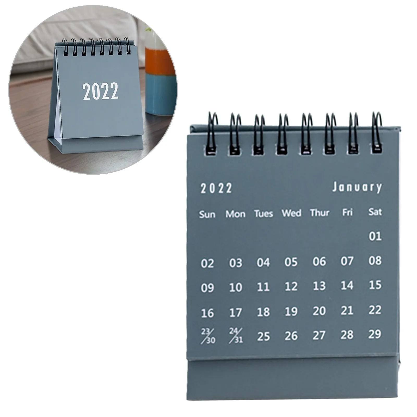 Mini calendrier de table en papier kraft Kawaii Cadeau idéal I 2020 