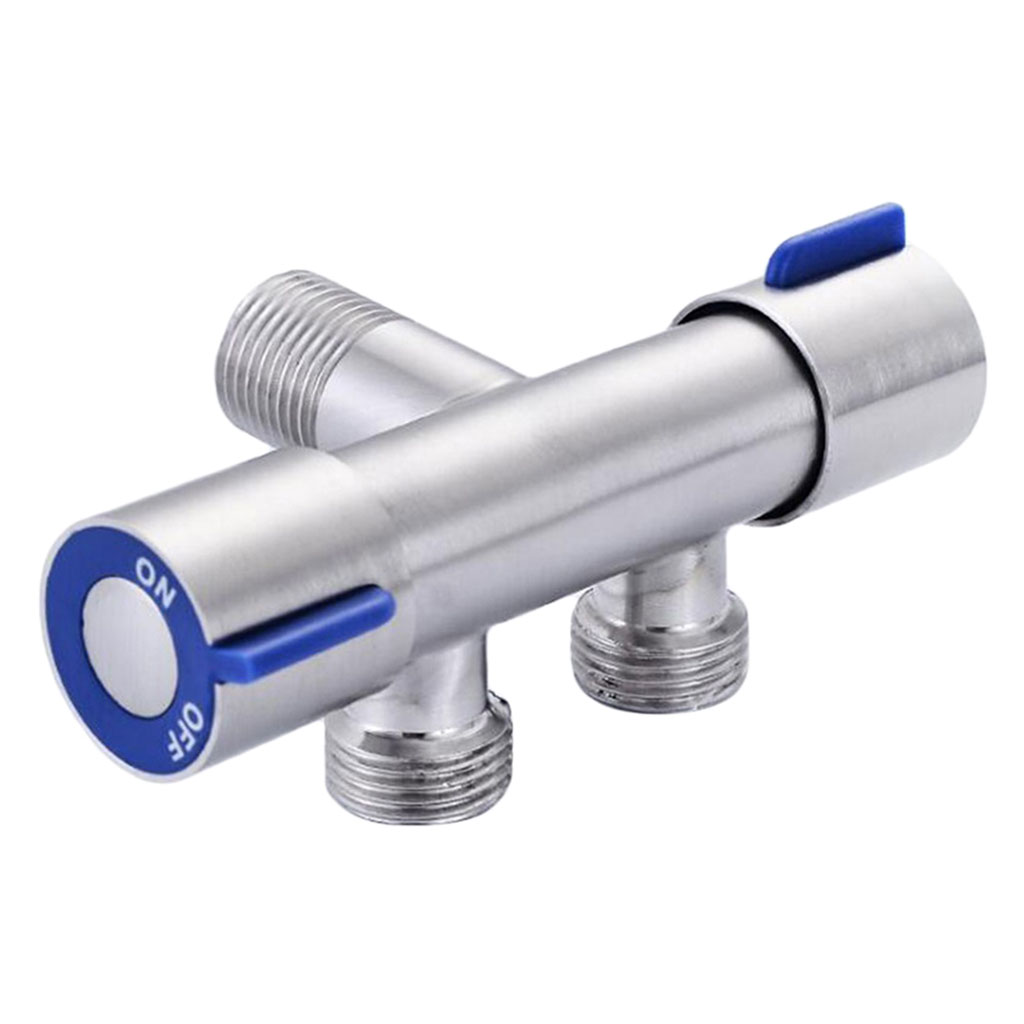 Stainless Steel Faucet Diverter Bathroom Diverter Valve Double Handle Dual Control Toilet Faucet Supplies