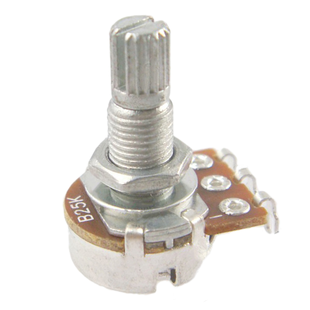 10Pcs Instrument Accs B25K Potentiometer Pots Pull Switch 18mm Shaft Long