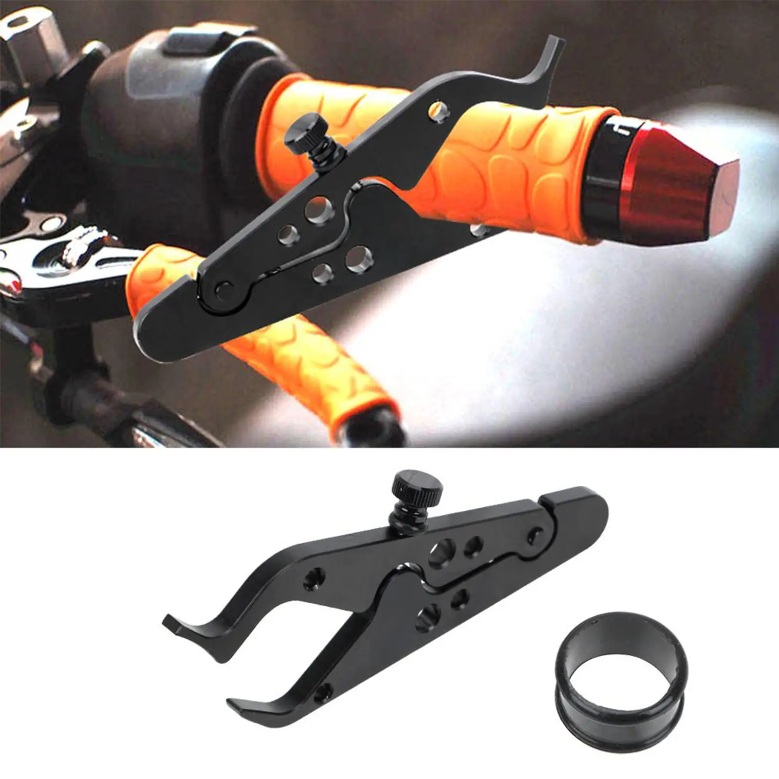 Motorcycle Throttle Lock Wrist/Hand Cruise Control Clamp Easy to Adjust