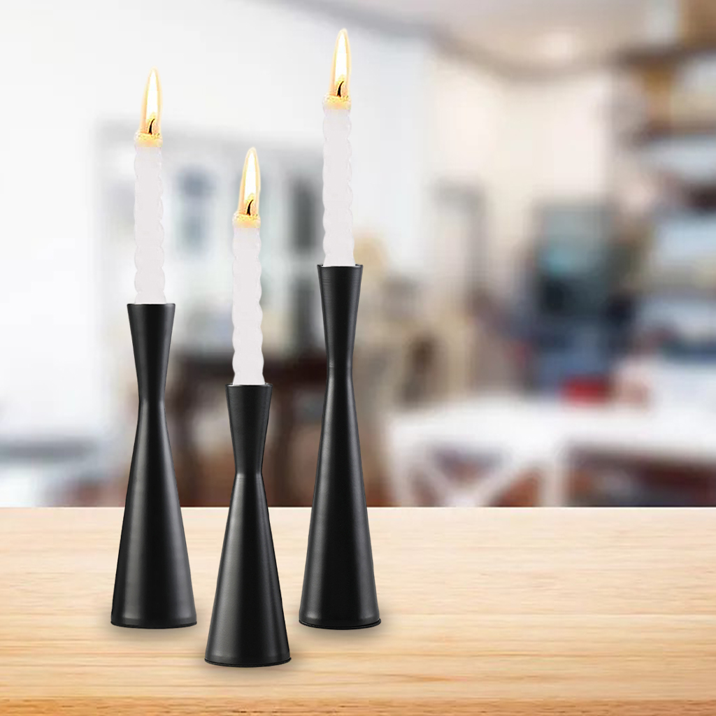 3x Modern Candlestick  Candle Holder for Home Desktop Wedding Decor