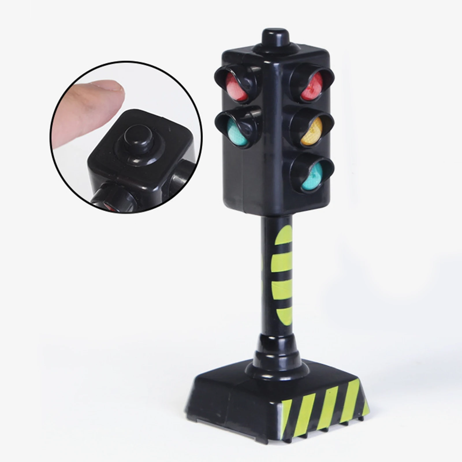 Mini Traffic Light Toy Model Signal Music LED Birthdays Holidays Gift White 
