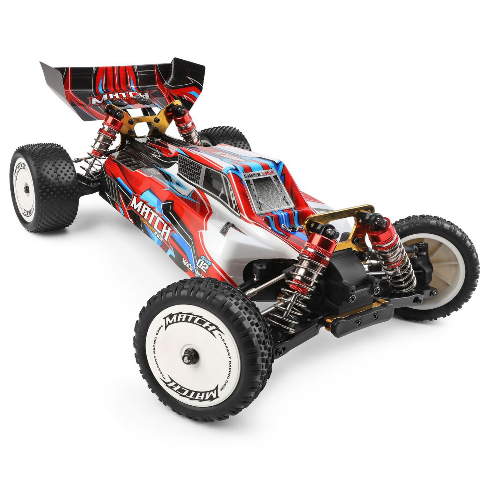 Wltoys 1/10 Scale 45km/h High Speed 2.4G 4WD Racing RC Car Off-Road Buggy Vehicle Remote Control Car Gift for Kids