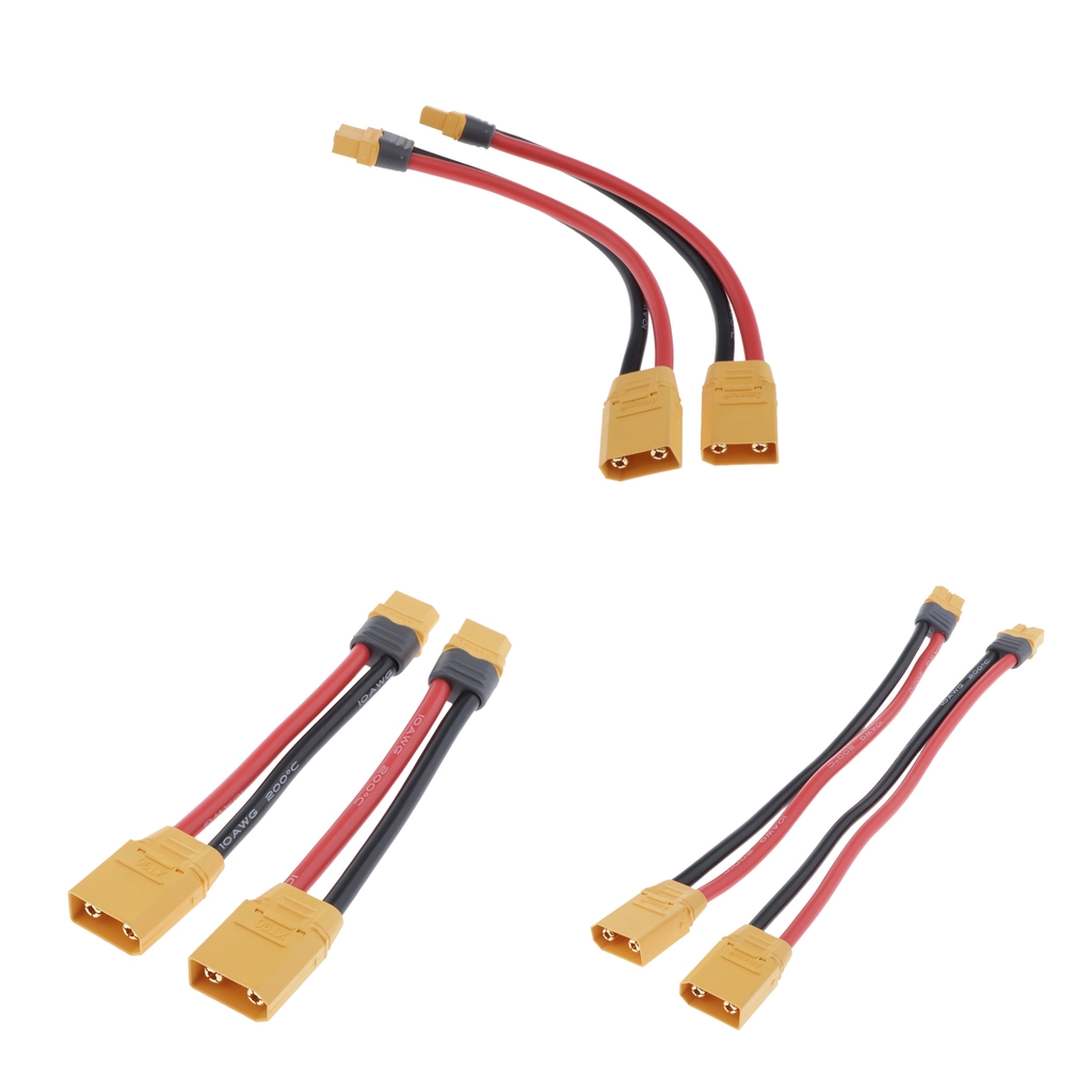 Pack of 2 Adapter Cables Adapter XT60 to XT90 Plug Socket Lipo Lithium RC
