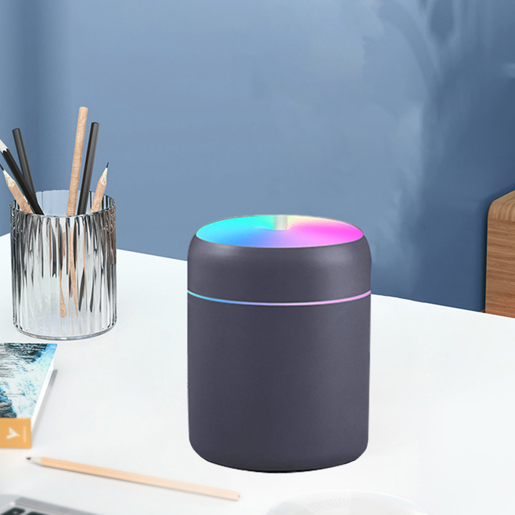 Cool Mist Air Humidifier with Colorful Night Light USB Rechargeable Low Noise Air Freshener for Car Home Bedroom Kids Rooms