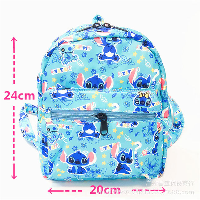 Stitch Backpack School Bag Blue Gift - giftcartoon