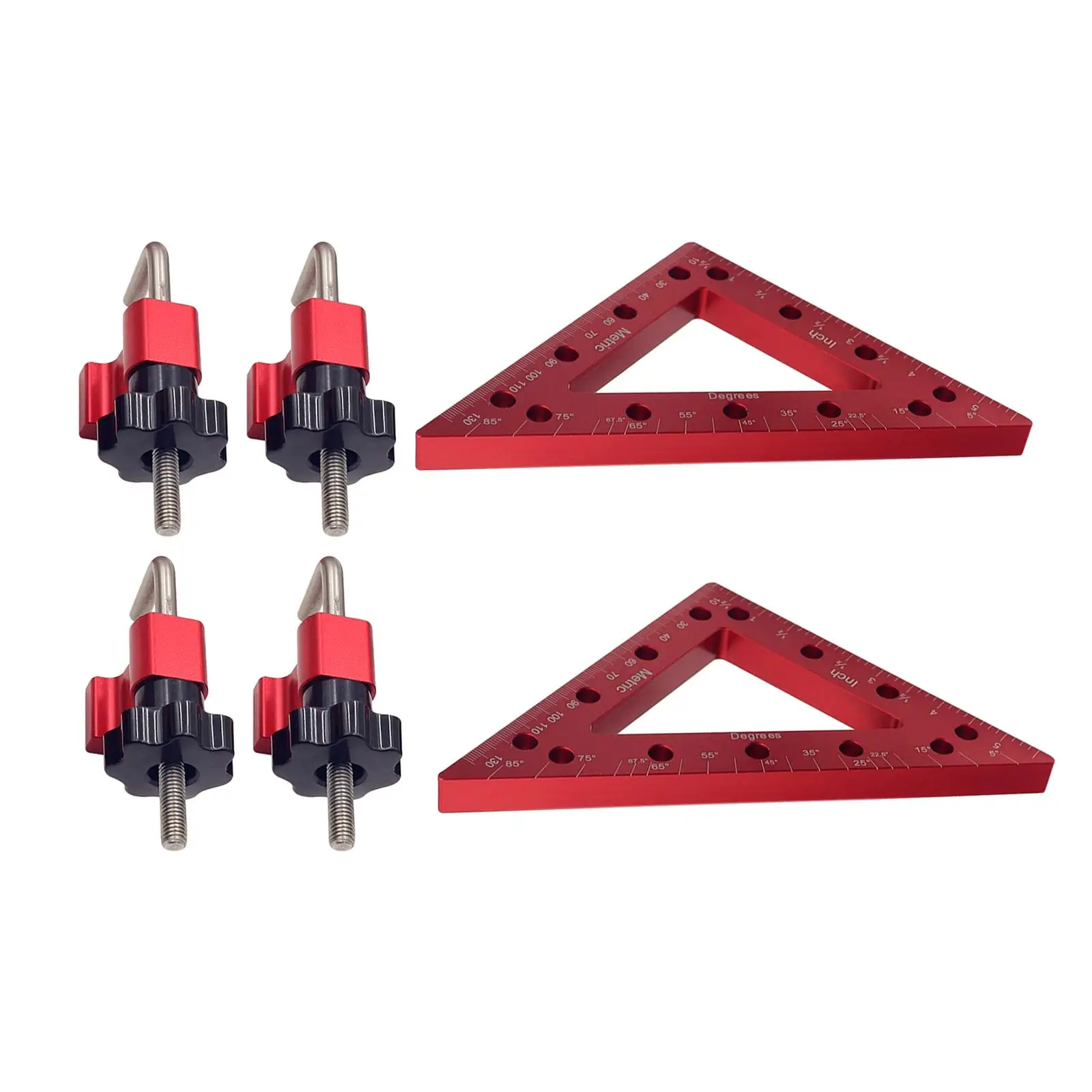 2x Aluminum Alloy Right Angle Clamps 90 Degree Positioning Squares Woodworking Corner Clamp Clamping Tool for Picture Frame Box