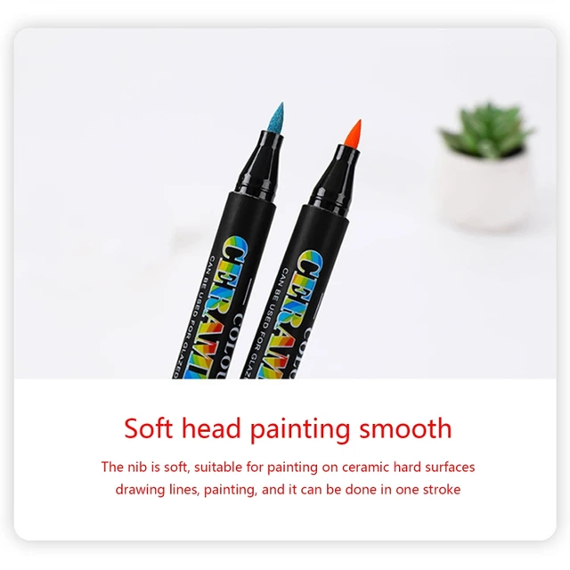 Lot de 24 crayons acryliques pour pierres imperméables - Série de couleurs  spéciale pour peinture sur pierre