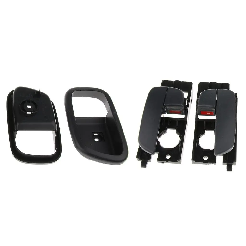 Pair Black Front Door Handles Set For 2007-11 Accent