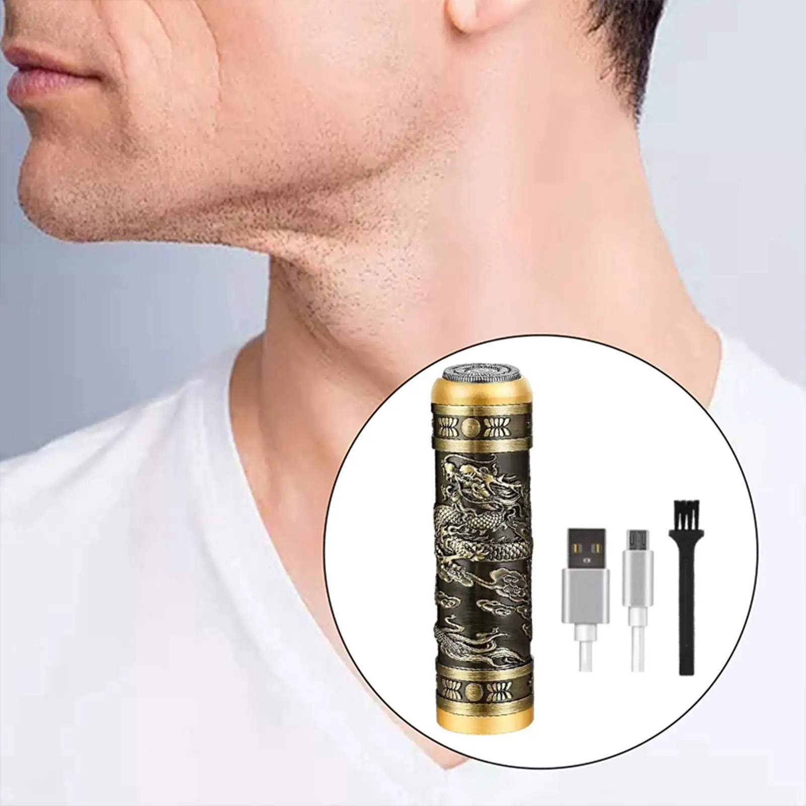 Compact Mini Electric Razor Small Face Shaver Beard Trimmer Wet and Dry Use Shaving Machine Rechargeable Shaver for Travel Trip