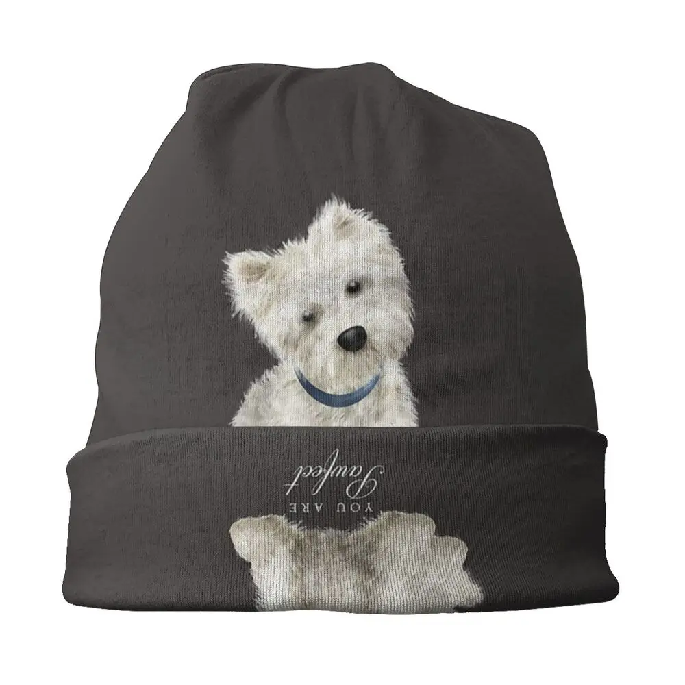 Westie West Highland Terrier Dog Cute Puppy Cap Street Skullies Beanies Hat Men Women Summer Warm Multifunction Bonnet Knit Hat