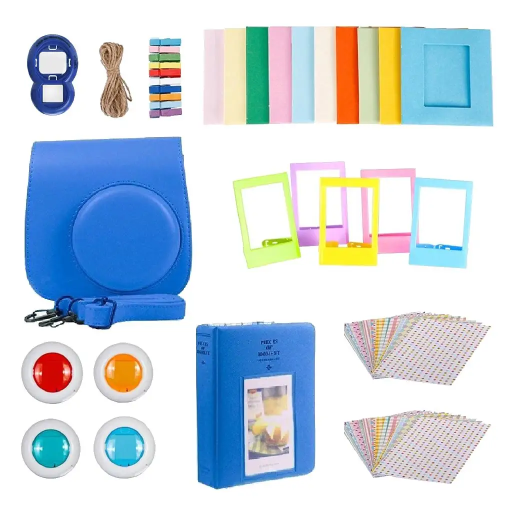 Compatible with   Mini 9 Film Camera Bundle with Case, Album, Filters & Other Accessories for   Mini 9 8 8s ( 9 Items)