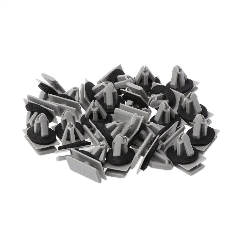 25 Pcs für fender Rocker Moulding Clips Mit Sealer für Ford Explorer Auto Fender Rivet Fastener Clips Kunststoff Loch Auto stoßstange Re – Detail 18