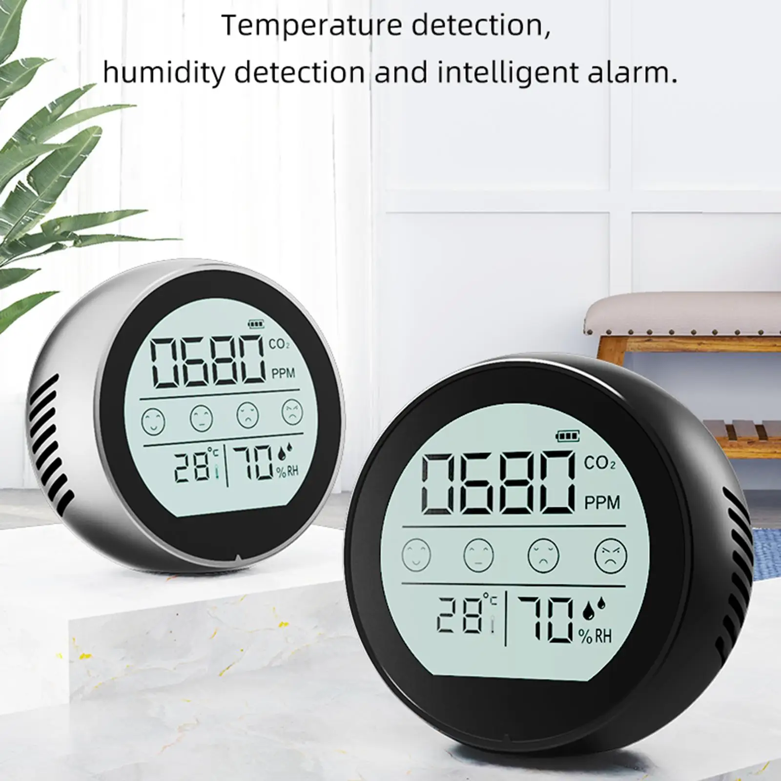 Portable  Temperature Humidity Monitor,,Carbon Dioxide Monitor NDIR Sensor for 