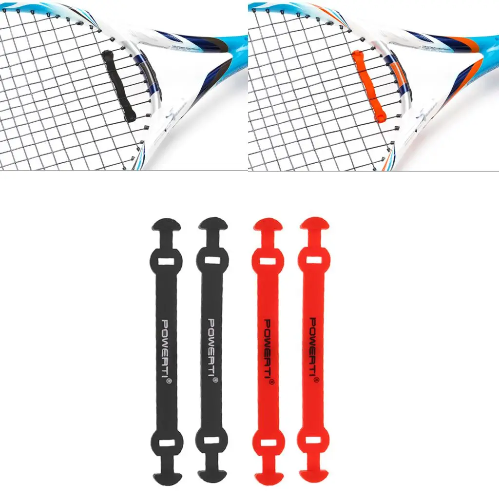 Tennis Racket Vibration Dampener Sets for Tennis Racquet String red  +Black
