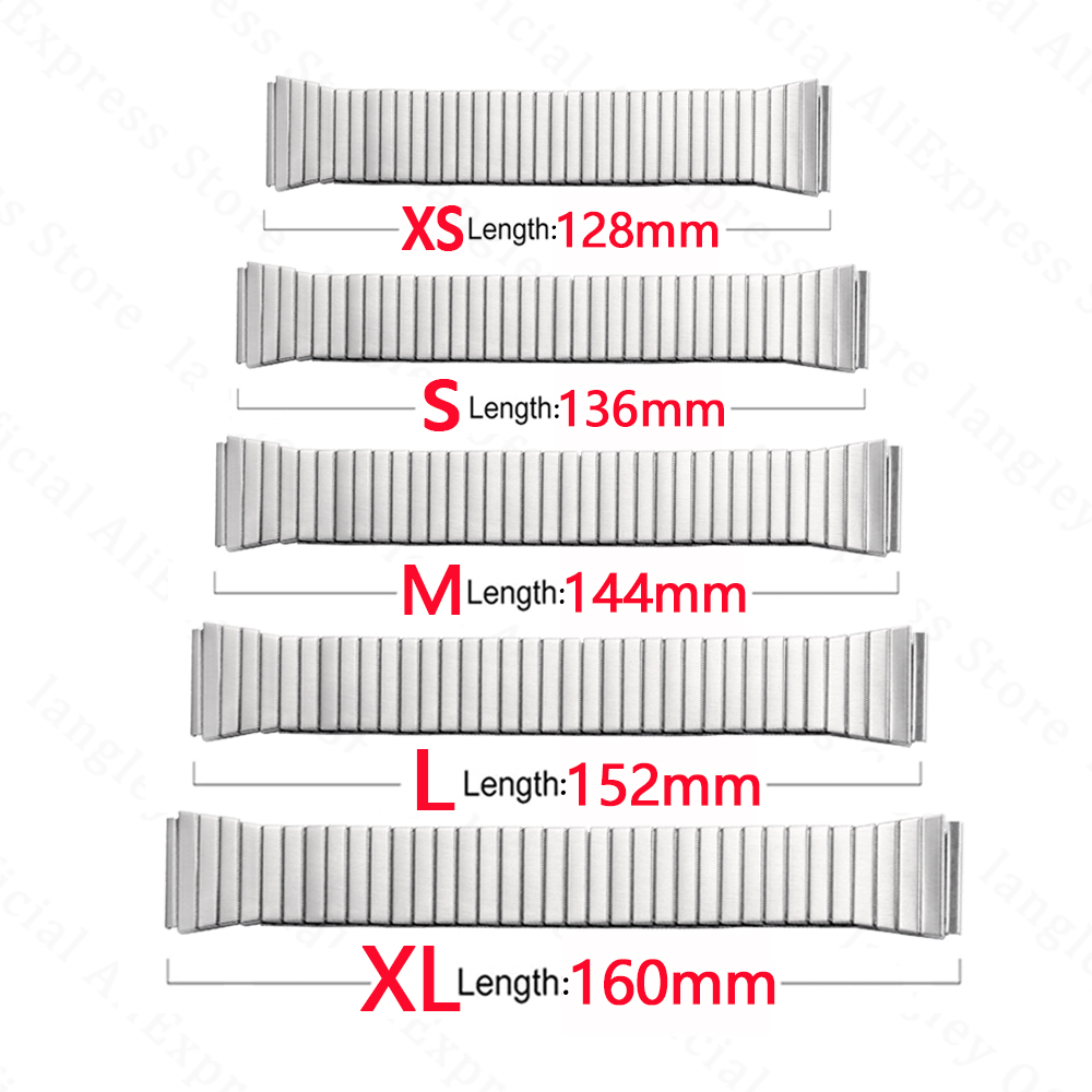 18mm Metall elastisches Stretch armband Edelstahl Expansions armbänder Smartwatch Universal armband Herren Uhren gürtel Zubehör – Detail 1