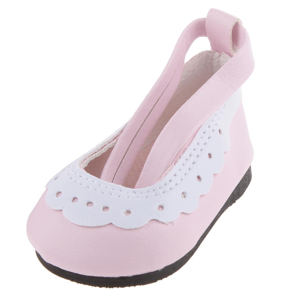 Pink Scallop Trim Shoes Accessories Fit 18 