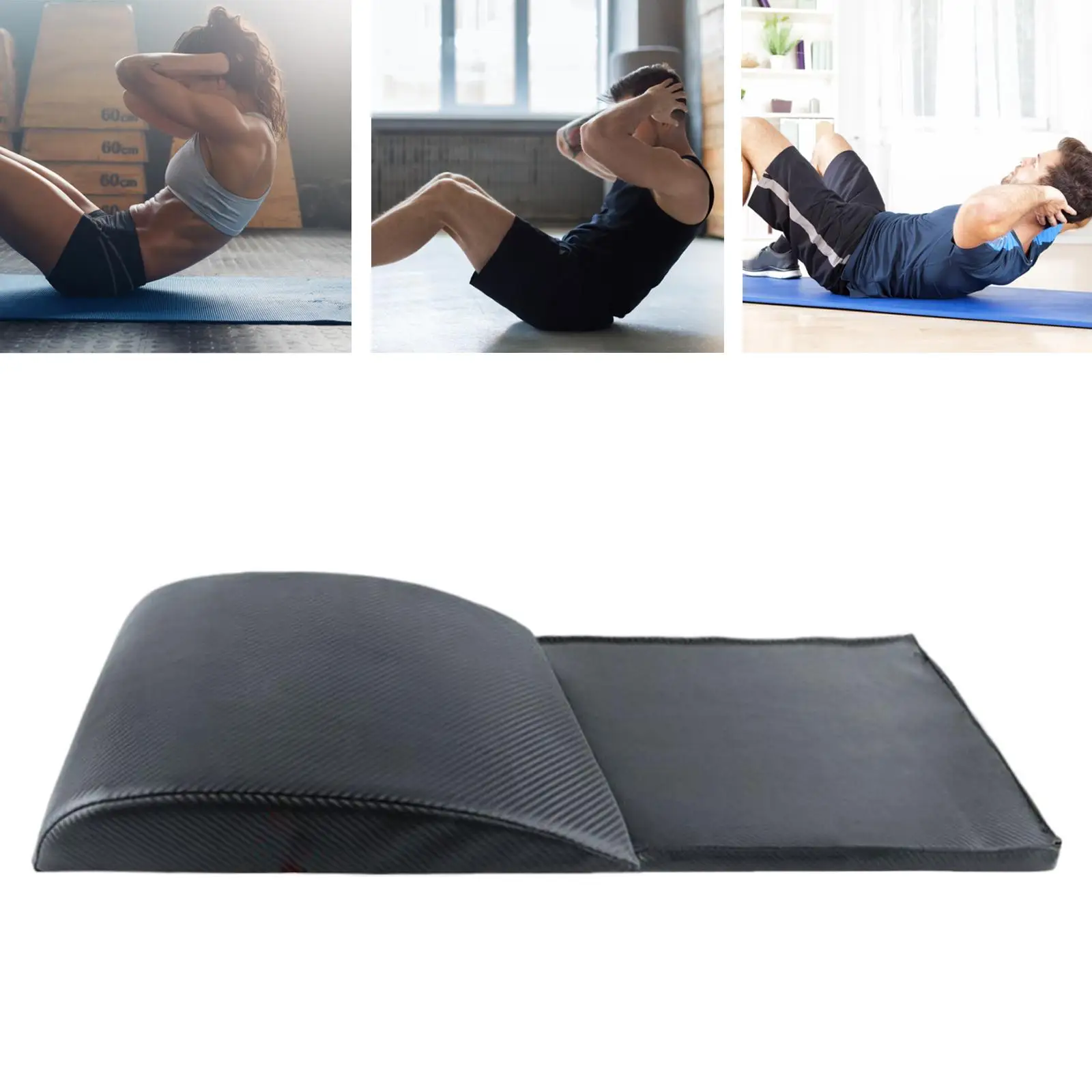 Fitness Ab Pad with Tailbone Protector Workout Equipment Exerciser Trainer Back Support Sweatproof Sit up Mat for Yoga Home Gym