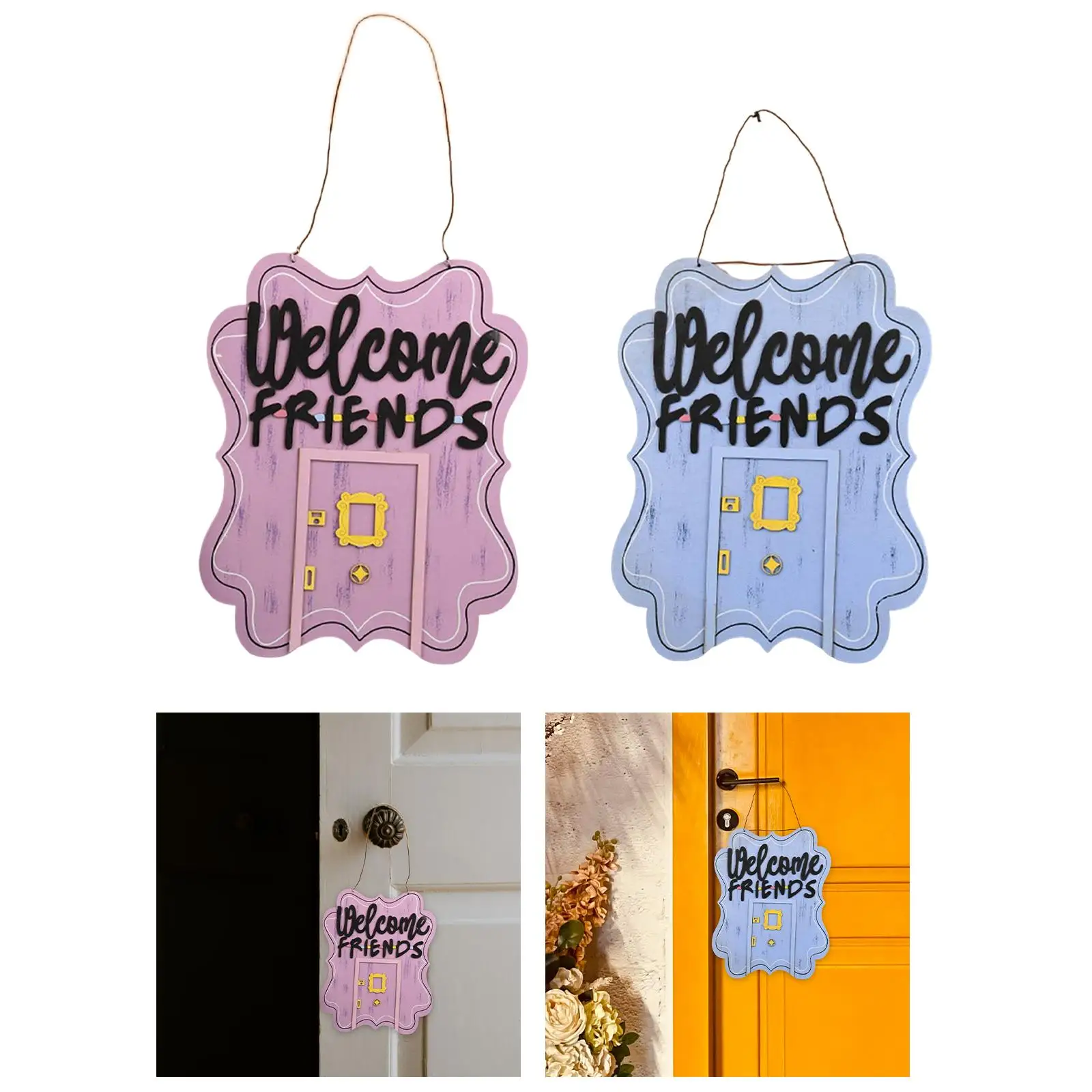 Hanging  Wooden sign Decoration with String Decorative for Home Cafe Hotel