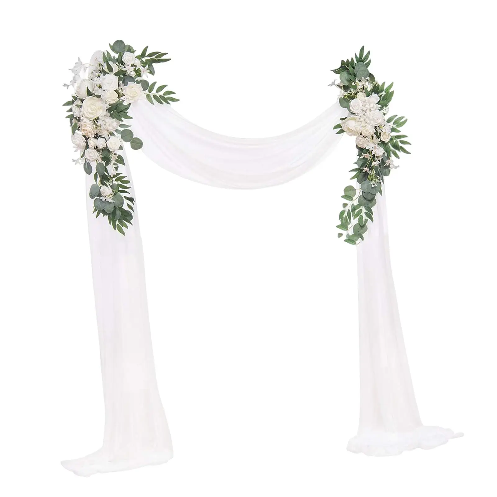 Artificial Wedding Arch Flowers Kit, Centerpiece Garland Artificial Flower Swag for Wall