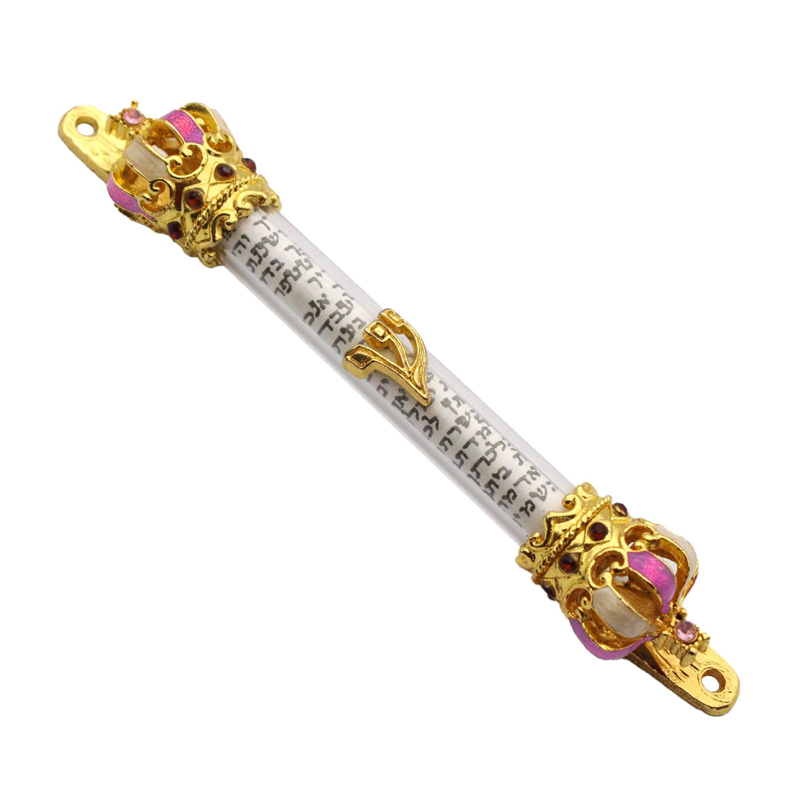 Mezuzah Case Alloy Decor Wall Church Hannukah Gifts Decor Retro Utensils House Door Metal Mezuza Plaque Mezuzah for Door 1Pcs