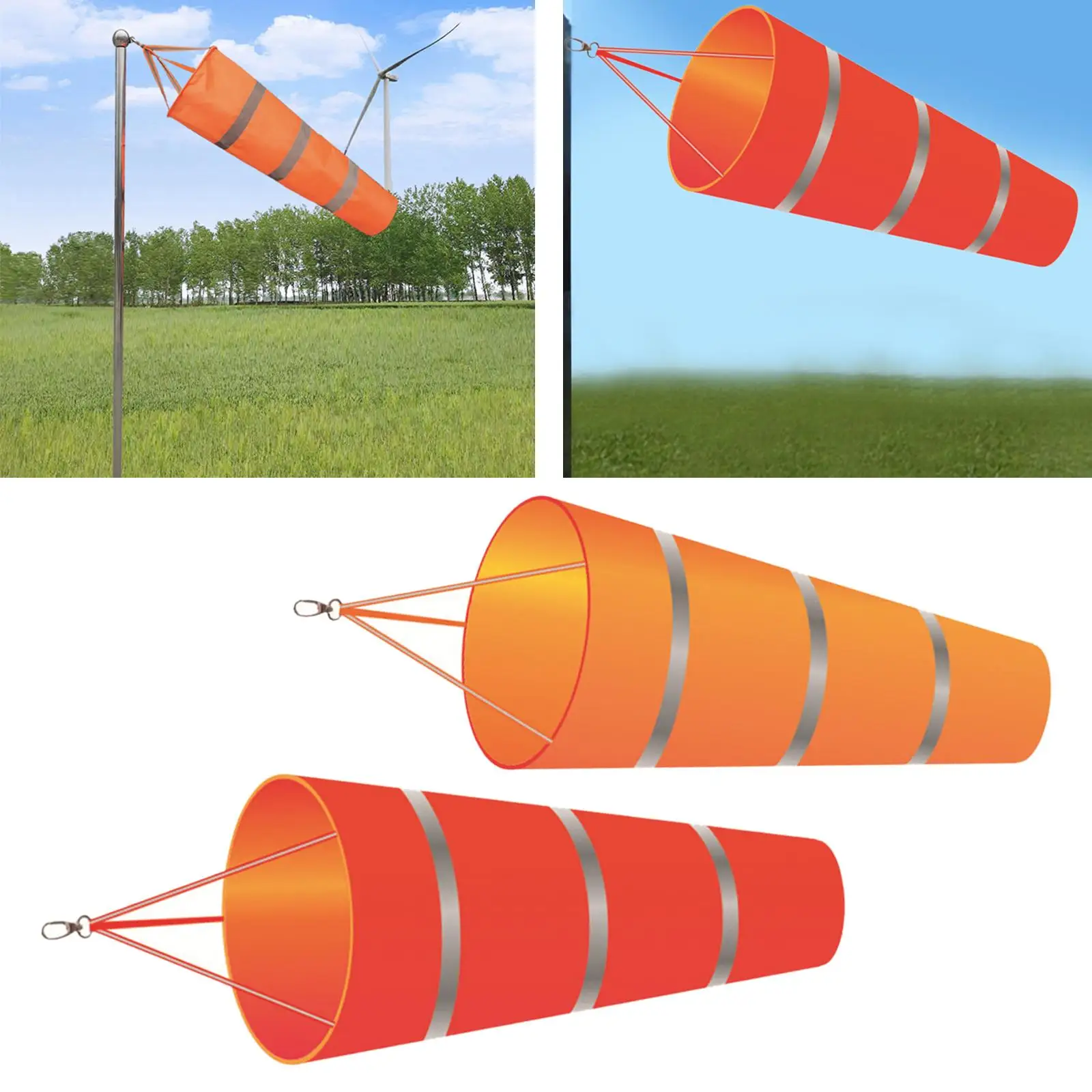 Windsock Wind Measurement Wind Direction Indicator Hanging Reflective Belt