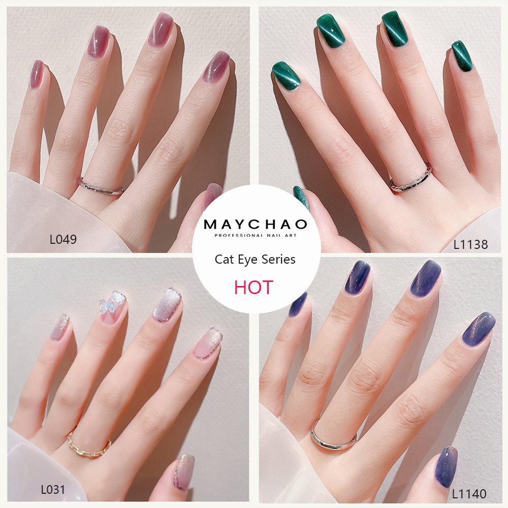 Best of MAYCHAO 5ml Cat Eye Magnetic Gel Nail Polish Shiny Glitter Gel Lacquer Semi Permanent Soak Off UV LED Varnish Manicure Nail Art Reviews & Tips - Image 5