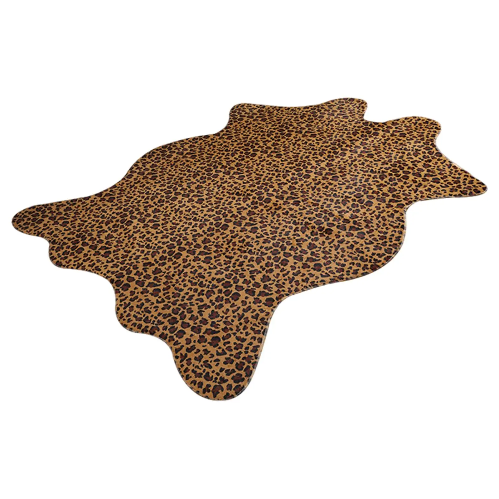 Modern Leopard Print Area Rugs Durable Non  Plush Rugs Polyester 5cm Floor Mat Irregular Door Mat for Home Decor Dorm Bedroom